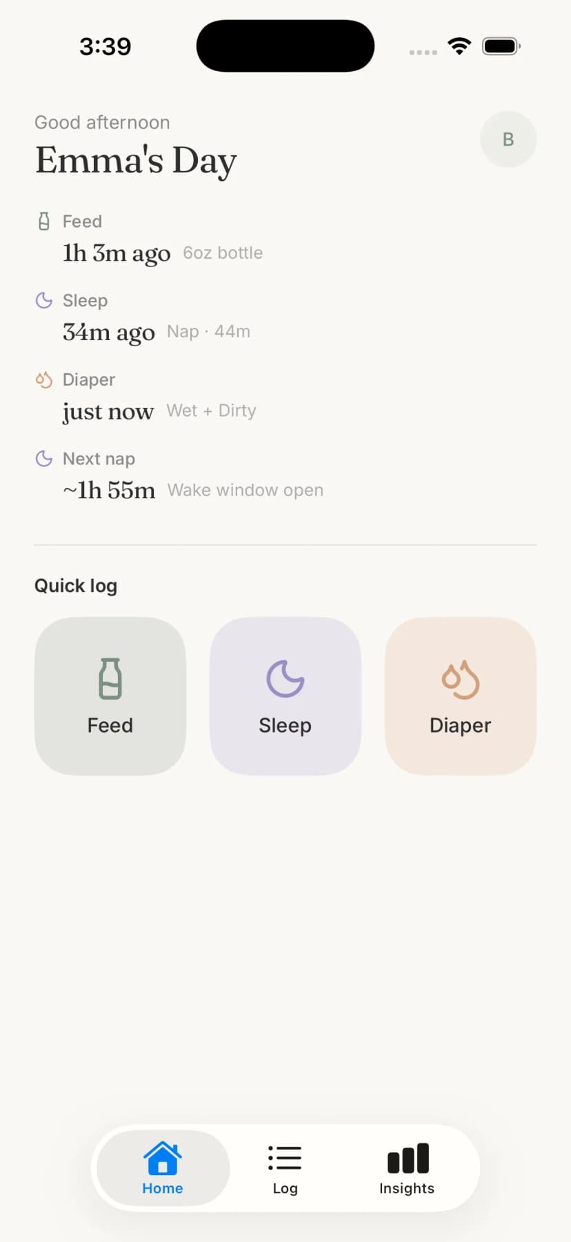 Arya app home screen